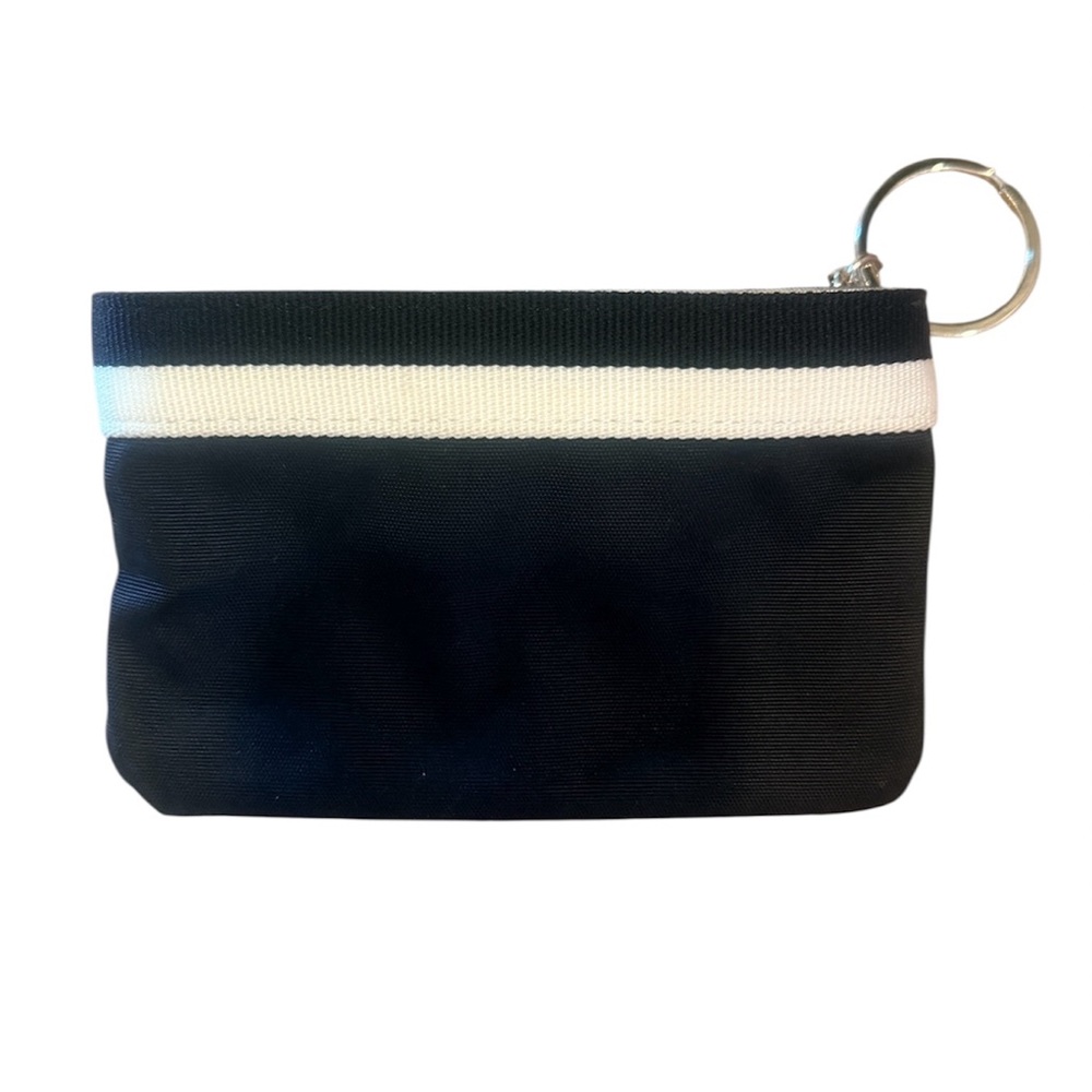 Kate Spade Black and White Stripe Key Pouch - Picture 3 of 4